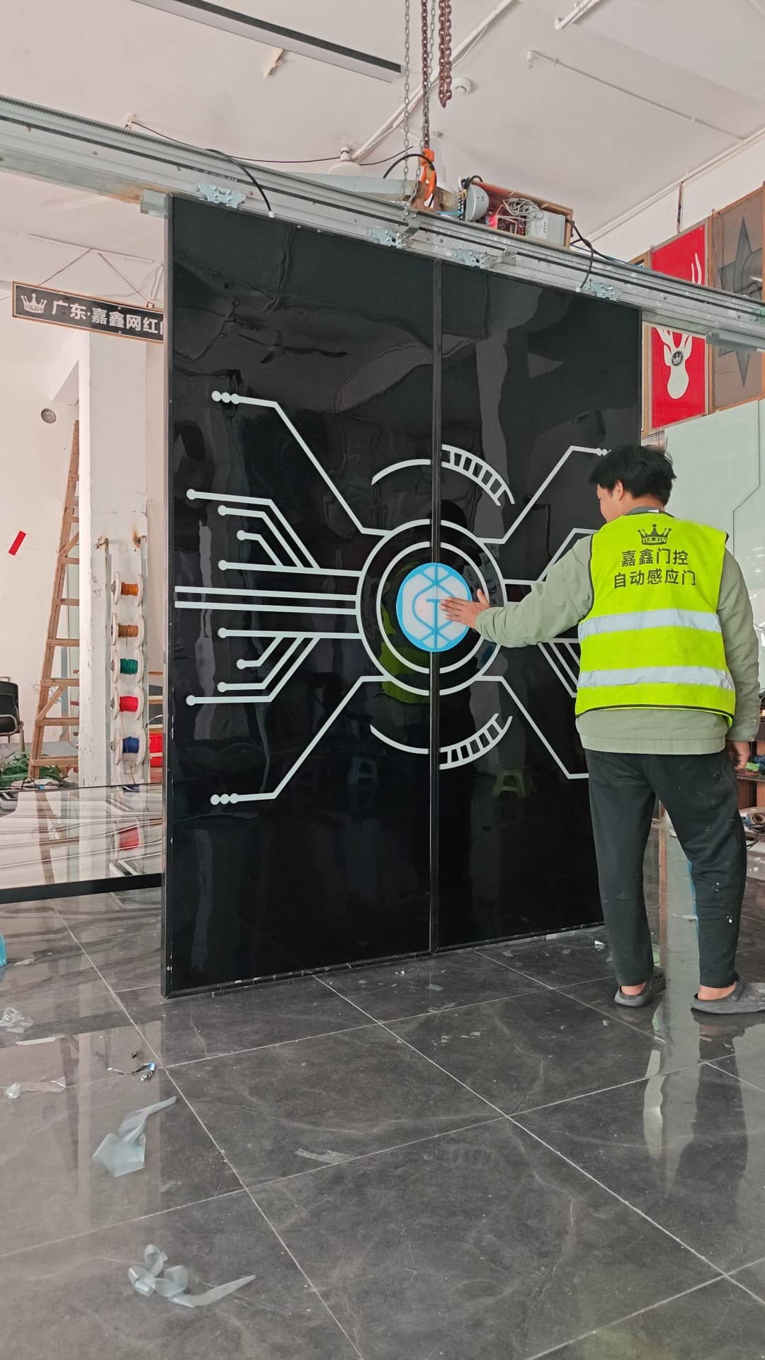 科技门餐厅,音乐酒吧自动门