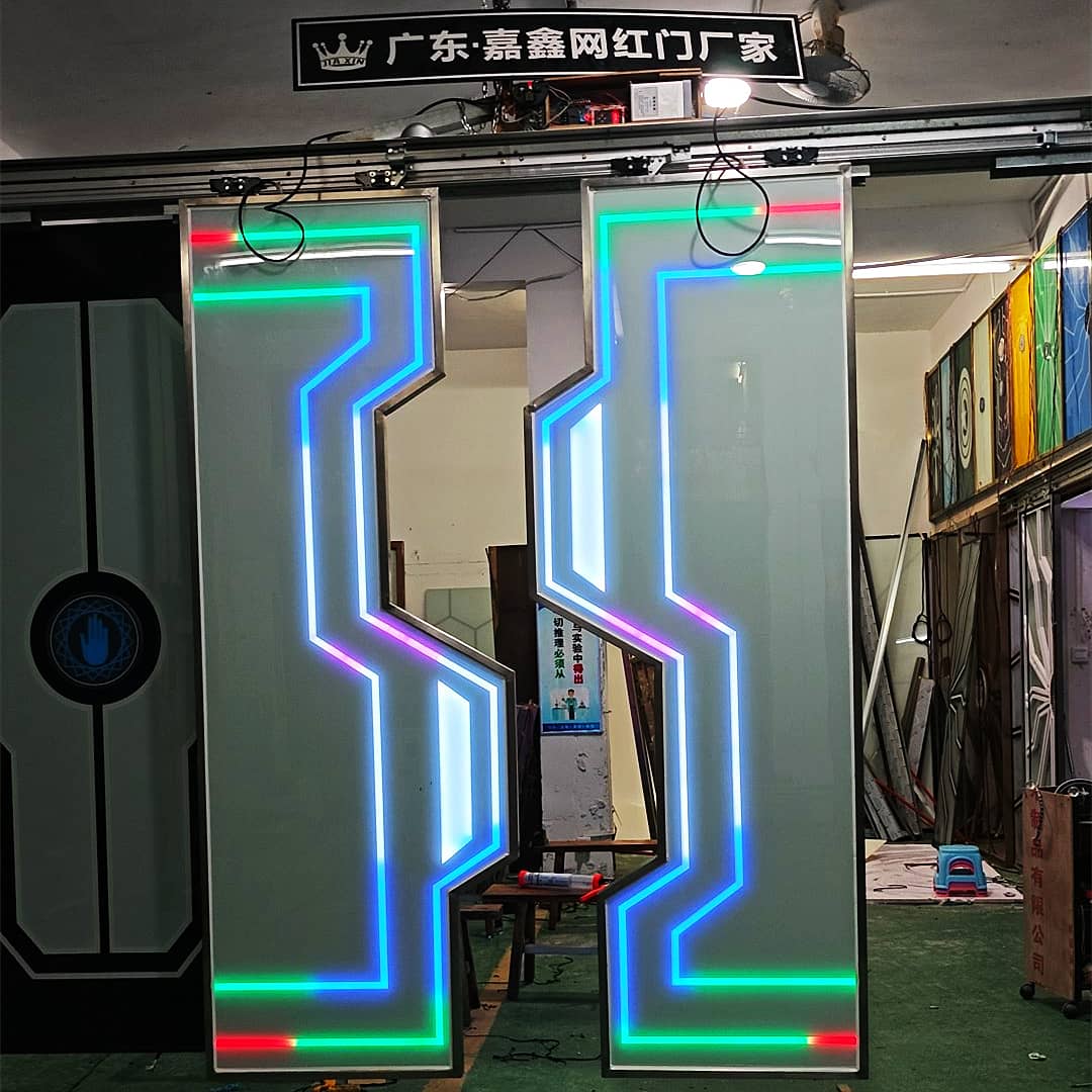 深渊字 网红门 酒吧装饰发光字效果